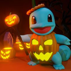 squirtle-render-ok.jpg Download STL file Pokemon Squirtle halloween • 3D printing object, alleph3D