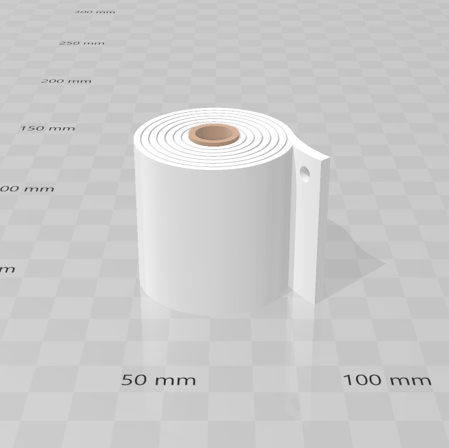3D Builder 25_4_2020 21_42_55.png Free 3MF file Key chain toilet paper・Design to download and 3D print, luchoalbizu