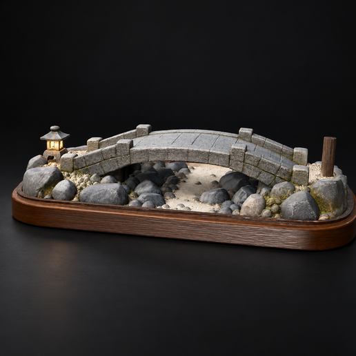 Base Japonesa con Puente de Piedra