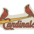 St.-Louis-Cardinals-Logo-2-Cardinals-on-bat-v1.png Télécharger fichier STL St. Louis Cardinals 2 oiseaux sur une chauve-souris Tenture murale en 2D • Modèle pour impression 3D, jwmustanggt