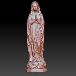 VirginMary1.jpg Free STL file Virgin Mary・3D printing template to download