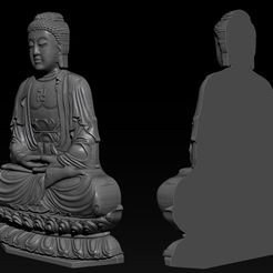 001.jpg Download file Pendant Buddha - STL- OBJ and ZTL • 3D printable design, briarena8185