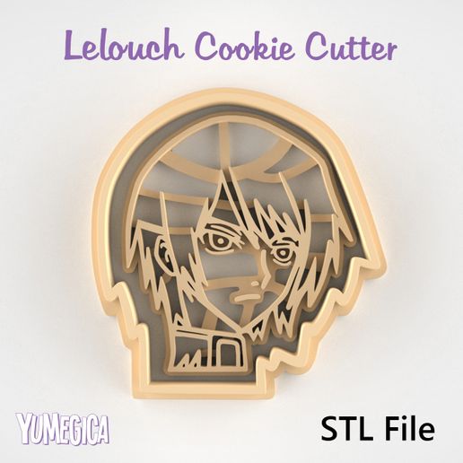 lelouch_front_square.jpg Lelouch from “Code Geass” Cookie Cutter - STL file