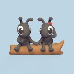 Cod208-Ants-in-Love-1.jpeg Archivo 3D Hormigas enamoradas・Idea de impresión 3D para descargar