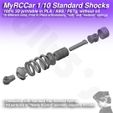 MRCC_STD_Shocks_02.jpg MyRCCar 100% 3D Printable 1/10 RC Car Standard Shocks without oil, including springs, from 55mm to 100mm
