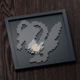 519-521-detalle-normal.png Unfezant Line - Pokemon Silhouette Frame | Box sprite | STL