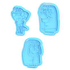 Screenshot_2.png STL file Bluey cartoon cookie cutter set of 3・3D print design to download