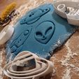 5Space-Theme-Cookie-Cutter-Set.jpg Set d'emporte-pièces sur le thème de l'espace ; "Alien - Rocket - Ringed Planet", cadeau pour les amoureux de l'espace, outil à pâtisserie, fichier STL 3D à télécharger.