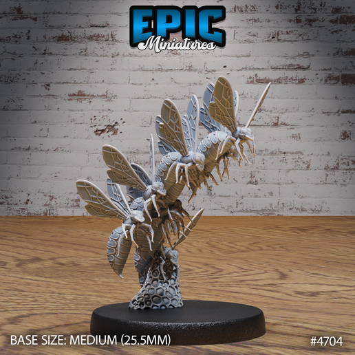 4704-Wasp-Swarm-Big-Medium-1.png 黄蜂群套装 ‧ DnD 微缩模型 ‧ 桌面微缩模型 ‧ 游戏怪物 ‧ 3D 模型 ‧ RPG ‧ DnDminis ‧ STL FILE
