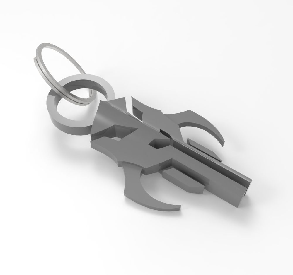 Deathwatch-keyshot.266.jpg Fichier STL gratuit Porte-clés logo Mandalorien et pommade de bureau・Idée pour impression 3D à télécharger, Made_for_3D_Print