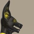 anub3.jpg Egyptian God : Anubis Bust Statue With Base and Without Tribal Art Decor