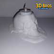 23.png Candle holder - Melting skull