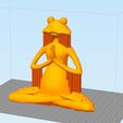 medifrog_supports.jpg STL file Meditating frog・Model to download and 3D print