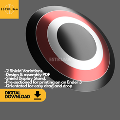 1.png Archivo 3D US Agent Shield - STL - 3D Files (Digital Download) Marvel Capitán América・Diseño imprimible en 3D para descargar