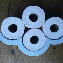 IMG-1564.jpg 3D file Cloud Toilet Paper Holder - smaller・Model to download and 3D print