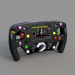 1.png 3D file Mclaren F1 2020 Steering Wheel Semi-Replica V4・Model to download and 3D print