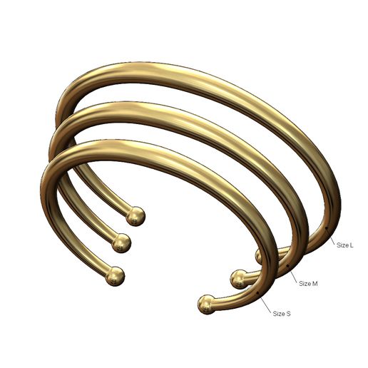 Vintag beaded horn cuff bracelet 3D print model 3D model