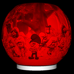 Screenshot_20230120_224322.png 3D file Sphere night light Smurfs lithophane・3D printable model to download