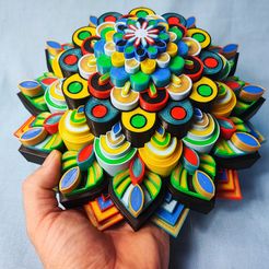 IMG_20220724_175040.jpg Archivo STL gratis Mandala multicolor Versión de 8 colores de Mosaic・Modelo para descargar y imprimir en 3D