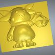 Лунтик2-3.jpg mold for chocolate or cookies a purple furry alien named Moonzy Luntik real 3D Relief For CNC and sculpture building decor for decoration