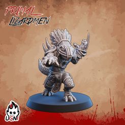 Saurus-Blocker-06-1.jpg Fichier 3D Saurus Blocker #6 - Lizardmen Team・Design pour imprimante 3D à télécharger