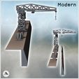 3.jpg Brick waterfront with large loading and unloading crane for the dock (1) - Modern WW2 WW1 World War Diaroma Wargaming RPG Mini Hobby