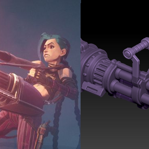 JINX ROTORCANNON LEAGUE OF LEGEND ARCANE COSPLAY 3D model
