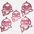 family shark.png BABY SHARK PACK 5 COOKIE CUTTER
