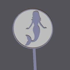 merm3.jpg Datei STL MINI CUPCAKE MERMAID TOPPER - Meerjungfrau 3・Design für 3D-Drucker zum herunterladen