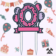 0-party.png Number Party - Cake Topper (Birthday Numbers)