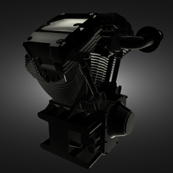 f Ue nan : -_ 7] STL file Harley V-Twin Engine・3D printing template to download, Essence