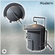 2.jpg Round industrial tank with multiple pipes and access staircase (11) - Modern WW2 WW1 World War Diaroma Wargaming RPG Mini Hobby