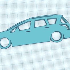Web-capture_12-9-2023_12172_www.tinkercad.com.jpeg Archivo STL Llavero Silueta Peugeot 308 Station Wagon・Plan imprimible en 3D para descargar