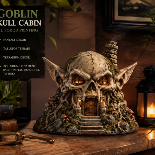 Goblin Skull Cabin – Fantasy Skull House
