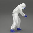 Girl-0002.jpg 3D file Woman wearing antivirus suit standing and pushing・3D printable model to download