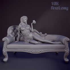 18K_anatomy_Clothes01.jpg STL file 18K Anatomy - Girl on the sofa・3D printer model to download