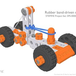 SPS-000001_assembly_step0_(stemfie.org)_main_w_text.jpg Free STL file STEMFIE rubber-band-driven car・3D printing template to download