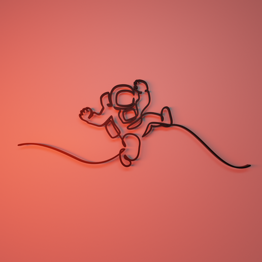 cuadro astronauta 3D model