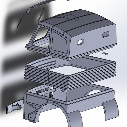 Captura2.png Pegaso Head LKW-Kabine im Maßstab 1/14 - Modulares 3D-Druck-RC-Modell (STL)