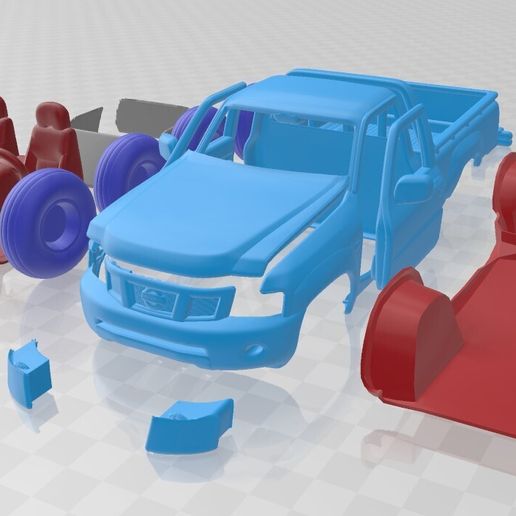 Nissan Patrol Pickup 2016 – STL Truck Model with Multiple Separate Parts