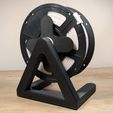 Stand-with-spool-back.jpg Porte-bobine de filament rotatif autonome - toutes les pièces sont imprimables !