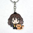 Hermione-2.jpg KEYCHAIN HERMIONE GRANGER AND CROOKSHANKS HARRY POTTER - CHAVEIRO  HERMIONE GRANGER E BICHENTO HARRY POTTER