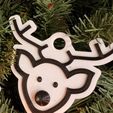20231119_122812.jpg Christmas Reindeer - Hanging Tree Decoration - Holiday ornament - Navidad ornament
