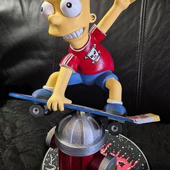 Bart Skateboard - Color Print