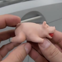 2.png Free STL file A Christmas pig・3D printer model to download