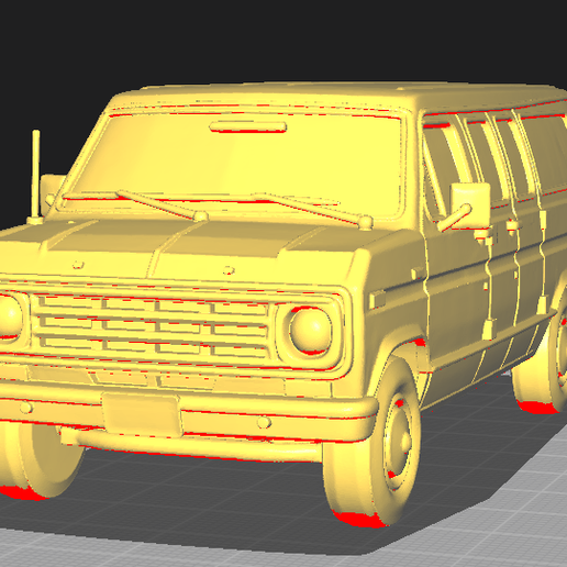Ford Econoline Super Wagon (1978) - 3D Decorative Model