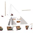 43.jpg Traditional Mediterranean Lateen Sail Coaster Cargo Boat 3D Printable Model