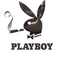 playboy_logo_01 v7-03.png STL file PLAYBOY PLAYMATE LOGO Female male Jewellery Weight Restraints PB-01 3d print cnc・3D printable model to download
