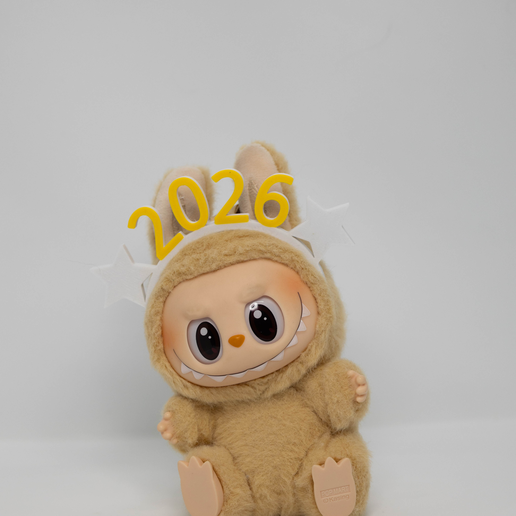 🆕 Labubu 2026 New Year's Eve NYE Star Headband・ STL File for 3D