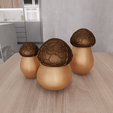 untitled1.png 3D Mushroom Boxes Gift For Girlfriend as Stl File & Mini Box, Decorative Box, Storage Box, Mushroom Decor, Jewelry Box, Mushroom Art